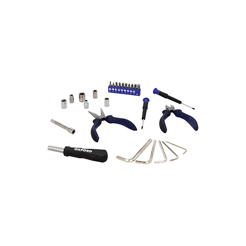 Oxford Under Seat Motorcycle Tool Kit - Black/Blue