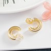 HAISWET Clip On Hoop Chunky Minimalist Small Earrings For Women