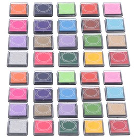 2 Box Stamp Pad 20 Colors NonToxic HandMade Children Finger Ink Craft Supplies