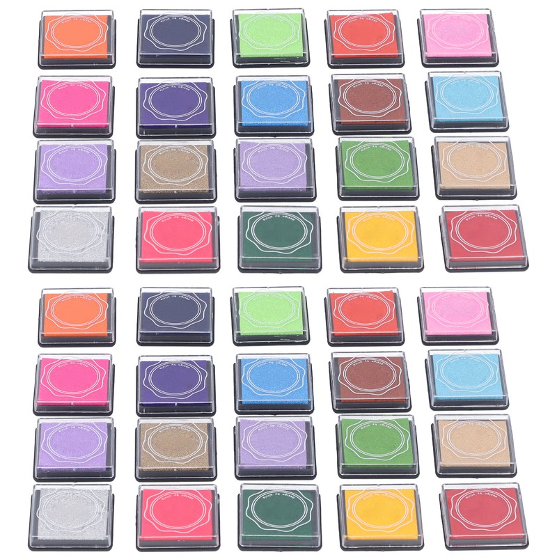 2 Box Stamp Pad 20 Colors NonToxic HandMade Children Finger