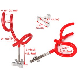 4pcs Sure Grip Steel Boat Rod Holder 20 Degree PVC Coated Steel Wire Fishing Pole Holder (Red)