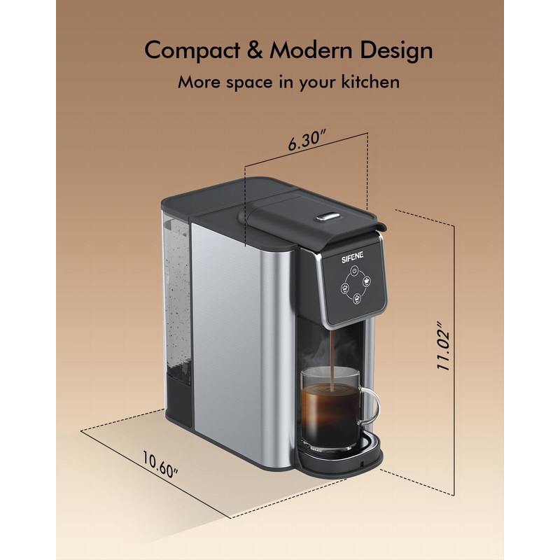 SIFENE Single Serve Coffee Maker, 3-in-1 Quick Brew for Coffee