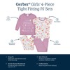 Gerber - Conjunto de Pijama de 4 Piezas para bebés