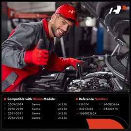 A-Premium Set of 4 Fuel Injectors Compatible with Nissan Sentra 2009 2010 2011 2012, 2.0L, with California Emissions