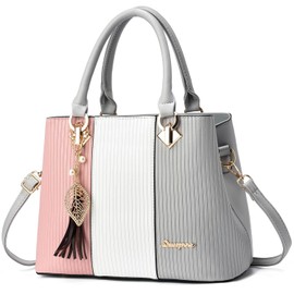 SiMYEER Purses and Handbags for Women Leather Tote Shoulder Bag Medium Satchel Purse Top Handle Bags for Ladies