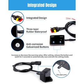 JJCOCO Turbo Boost/Vacuum Gauge Kit -14 in.Hg 40 PSI LED Digital Display 12V Boost Meter with Sensor for Car Boat Motorcycle ATV Universal
