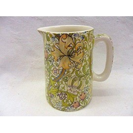 William Morris Golden Lilly Half Pint jug Made by Heron Cross Pottery
