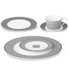 Noritake Infinity 5-Piece Place Dinnerware Setting in Black/Graphite/Grey, Multicolor
