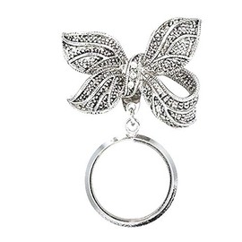 Pearl Decorative Miscellaneous Goods (Fashion Accessories), Silver, Size (H x W): Approx. 1.5 x 1.2 inches (3.8 x 3 cm)