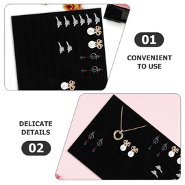 Holibanna Jewelry Sponge Insert Pads, Black Foam Jewelry Inserts Display Trays Jewelry Ring Earring Mat for Jewelry Display Retail Showcase Box, QNW1137AHS19T2LBV7