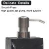 2Pcs 15Oz Black Marble Style Resin Soap Dispenser Set, Refillable
