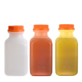 EcoQuality Empty Plastic Juice Bottles with Tamper Evident Caps 12 OZ - Smoothie Bottles - Ideal for Juices, Milk, Smoothies, Picnic's and even Meal Prep Juice Containers (12 ounces) (20)
