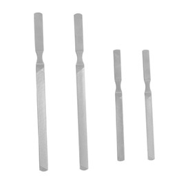 Baluue 4pcs Stainless Steel Nail Polishing Files Portable Manicure Tools for Fingernails Toenails Durable Easy to Use Includes Unique Grits for Professional Nail Care