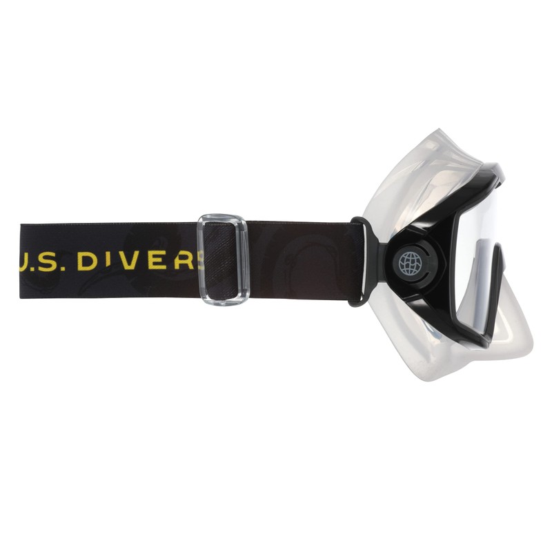 US Divers Avila Snorkel Mask for Adults, Black Dark Grey