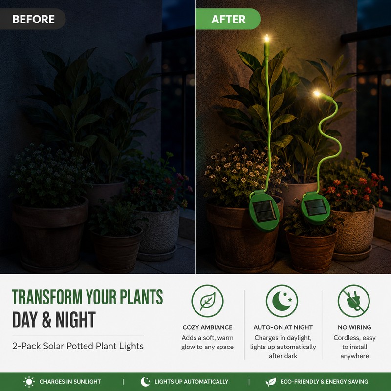 Solar Garden Lights for Outdoor Décor – 2 Pack Firefly
