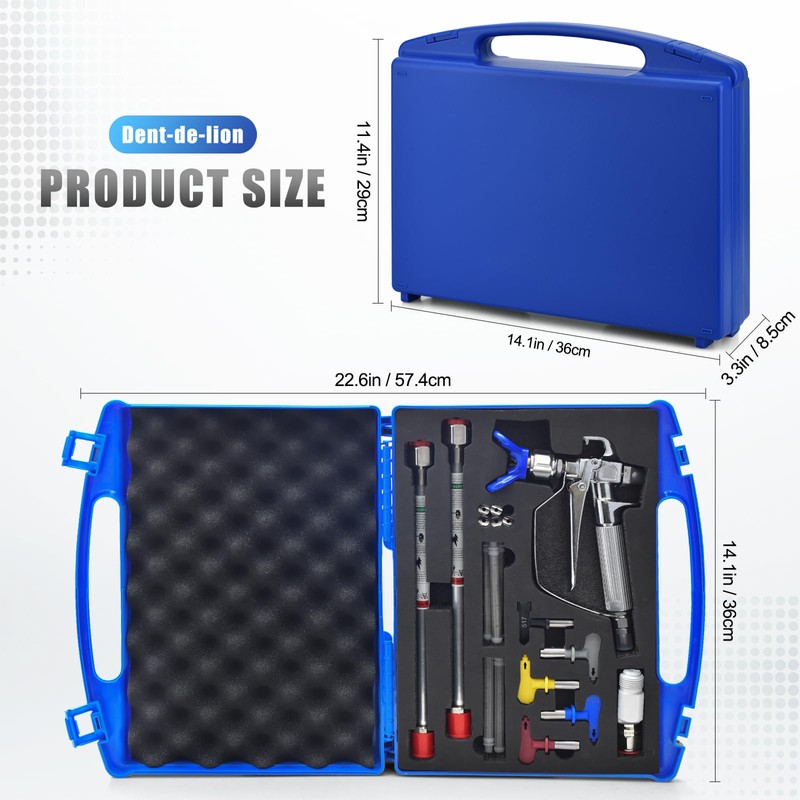 16 PCS Airless Paint Sprayer Gun Kit, 3600 PSI High