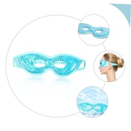 SAFIGLE 2pcs Hollow Ice Eye Mask Cold Compress Eye Patch Ergonomic Design Suitable for Sleeping Relaxation Outdoor Use Sky Blue