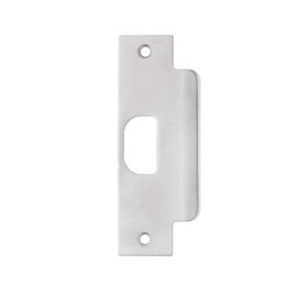 BRINKS Commercial - Replacement Door ASA Strike Plate, Satin Chrome Finish - Reinforce Security on Your Doors