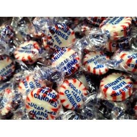Sugar Free Peppermint Starlight Hard Candy Buttons - 1 lb of Fresh Delicious Individually Wrapped Candy