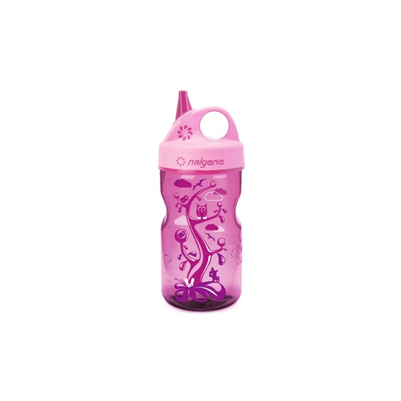 Nalgene Grip 'n Gulp Bottle, Pink Woodland, 12oz (341934)