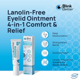 BlinkBetter Lanolin Free Eyelid Ointment 10g – For Extra Sensitive, Broken & Dry Eyelids - Hydrates, Nourishes & Soothes – Moisturising Care for Dry, Itchy, Red, Sensitive, Flaky Skin Around the Eyes