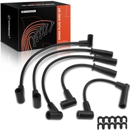 A-Premium Juego de 5 cables de bujía de encendido compatible con Dodge Dakota 1996-2002 y Jeep Wrangler 1991-2002, Cherokee 1991-2000, Comanche 1991-1992, TJ 1997-2002