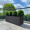 LEWIS&WAYNE Large Rectangular Block Planter Box Handmade Wicker Tall Planters