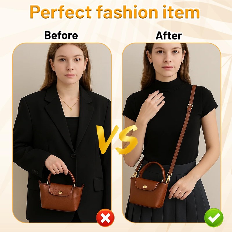 Longchamp Shoulder Strap, Shoulder Strap for Bags with 2 Adapters,