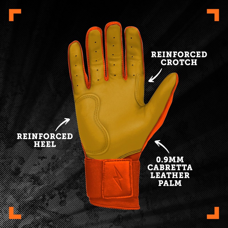 BRUCE BOLT Original Series - Guante de bateo naranja con