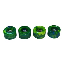 SPITBOARDS Fingerboard Urethane Swirl Wheels 60D with Real Ball Bearings Professional CNC Quality Swirl Grass