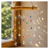 Crystal Sun Catcher,Rainbow Suncatcher Wooden Hanging Prism Window Decor