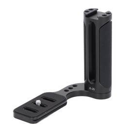 Universal Camera Side Handle Grip, Ergonomic Design for DSLR & Mirrorless Cameras with Cold Shoe, 1/4in Screw Hole, Compatible with Arca Mount