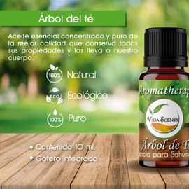 VIDA SCENTS | Aceite Esencial De 10ml 100% Puro Y Natural | Árbol de Té Y Limón