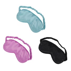 COLLBATH 3pcs Satin Sleep Mask Double-sided Silk Eye Masks Lightweight Washable for Travel Camping Daily Use Soft Comfortable Sleep Shade for Women and Mothers