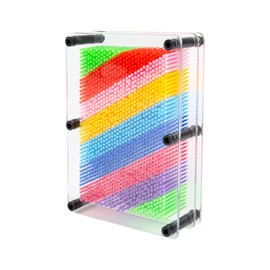Global Gizmos 45149 Rainbow Pin Art Impression Toy/Ideal for Home and Office/Novelty Fun Gift / 3D Fun Desktop Sculpture Gadget/Classic Retro Game / 18cm x 13cm