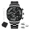 7pcs Reloj De Hombre Con Correa De Metal Con Fecha
