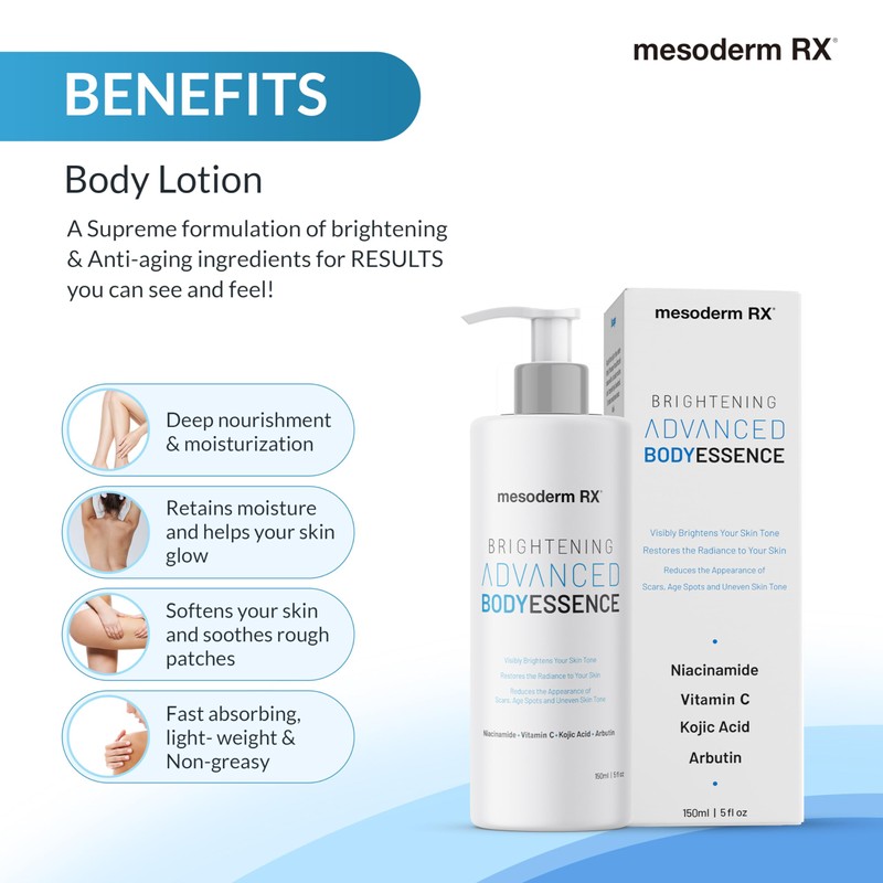Mesoderm RX Advanced Skin Hydrating Brightening Body Essence, Niacinamide, Kojic