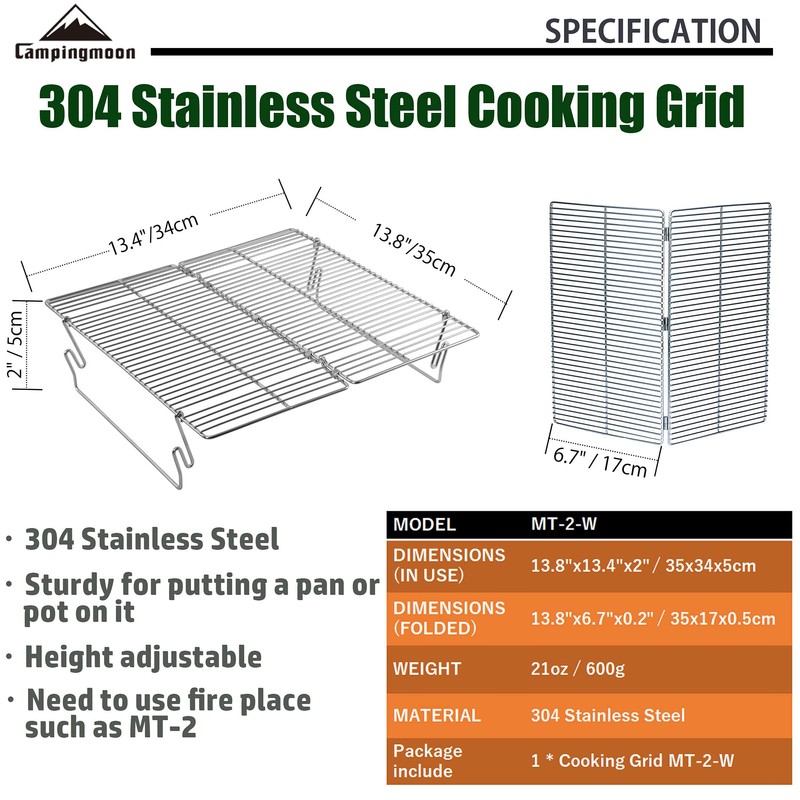 CAMPINGMOON Height Adjustable in 2 stages for 3-4 people using