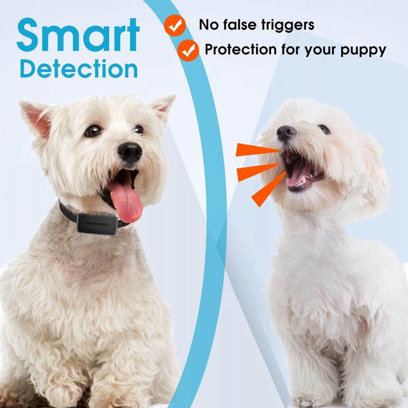 Dr.Trainer T1sPro Bark Collar with Remote, Rechargeable Dog Training Collar