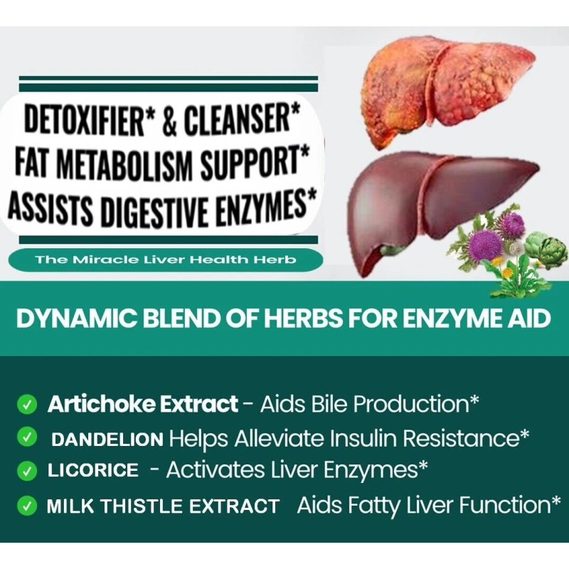 MENXI 2 Bottles Liver Support Gummy Detox & Repair Formula