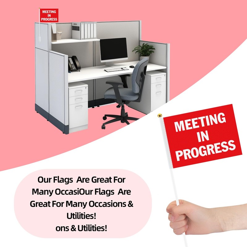 SmoothNovelty 6 Pack Double Sided Desk Sign Flag Office Privacy