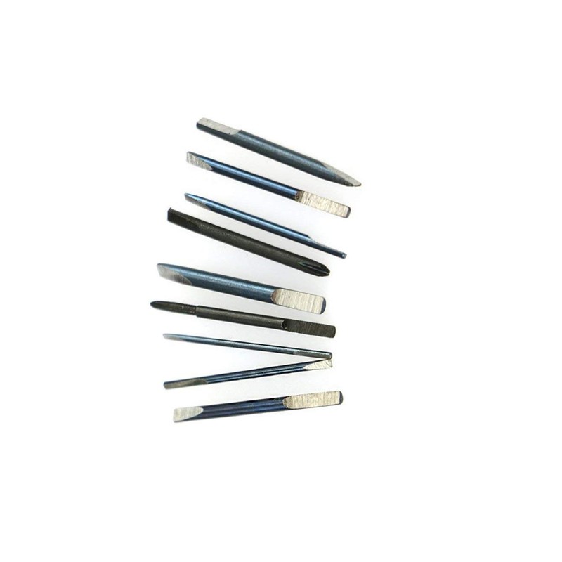 LLF 9pcs Precision Flat Blade Slotted Screwdriver Set for Watchmakers,