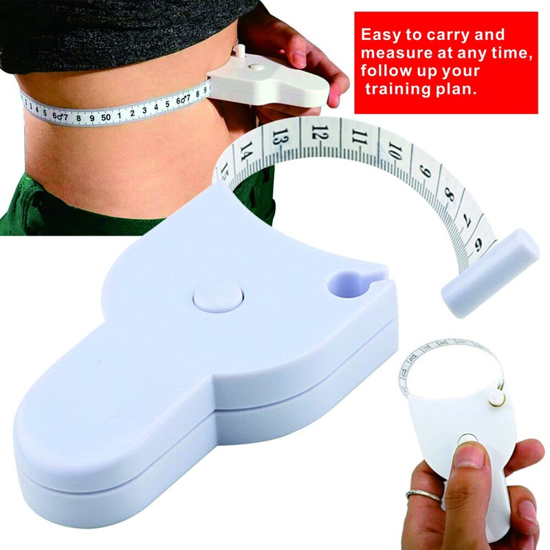 Body Measuring Tape 150cm, Automatic Snap-in Retraction, Dual-Sided Metric/Imperial Scale,