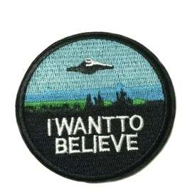 Athena Brands Xfiles I Want To Believe Aliens Vintage Retro Style Iron on Patch Applique 1990s