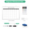 DumanAsen Calendar Whiteboard, 12" x 16" Wood Frame Magnetic Monthly