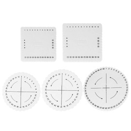 Braiding Disk Braiding Plate Round Square Kumihimo Beading Cord Disc DIY Braided Plate Bracelet Braided Weaving Board 5pcs