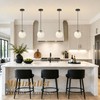 YSHomeStunn 6" Black Glass Globe Pendant Light 2 Pack Modern