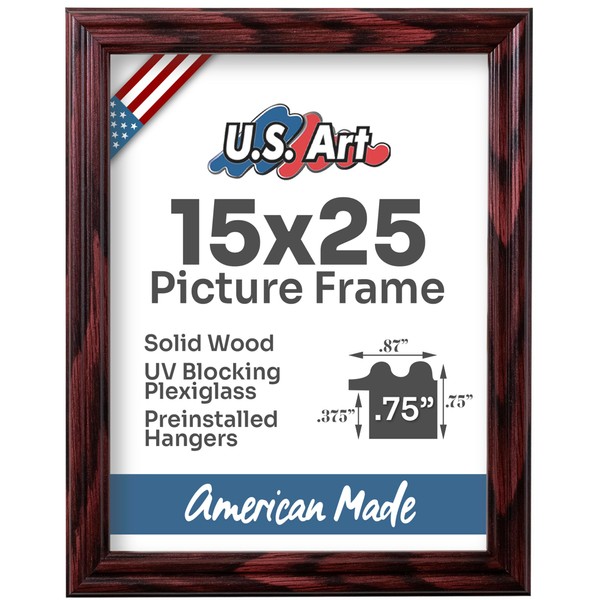US Art 15x25 Cherry 0.75 in Wooden Photo Picture Poster