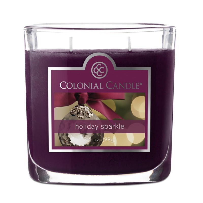 Colonial Candle Holiday Sparkle Scented Jar Candle, 2 Wick, 3.5