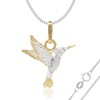 Collar con Dije de Colibrí en Plata Solida 925 y